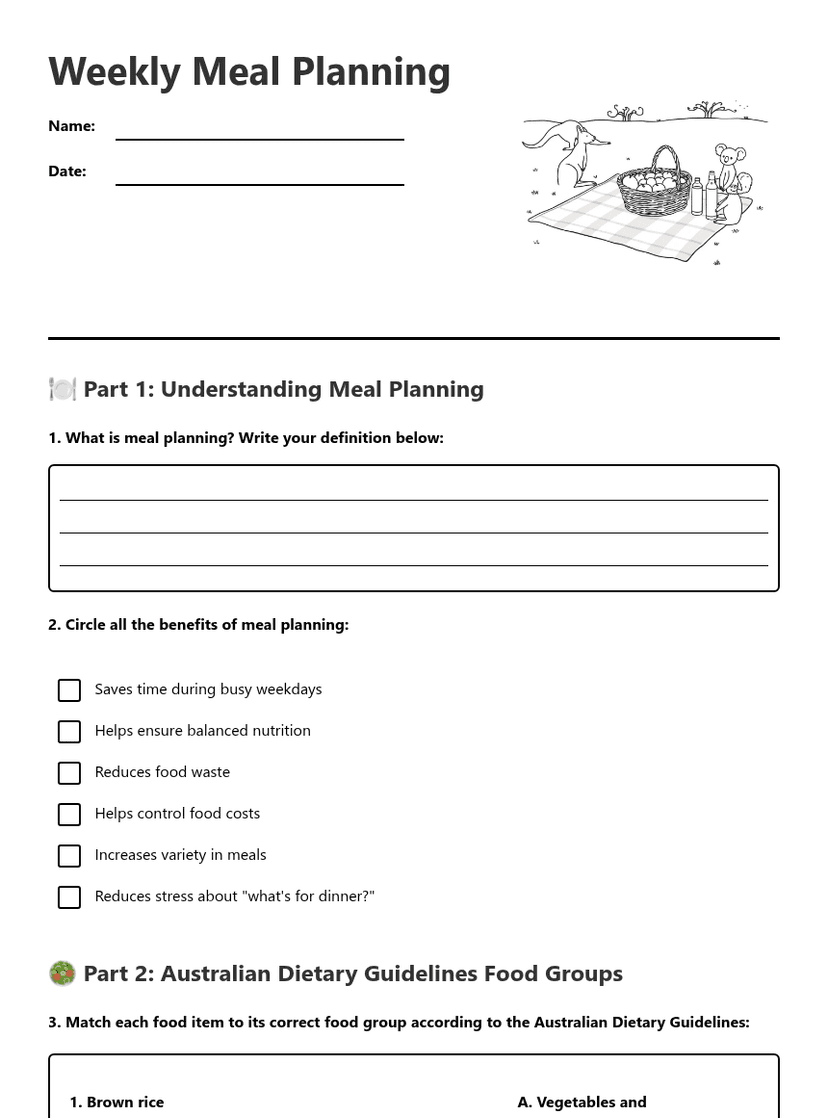 Weekly Meal Planning