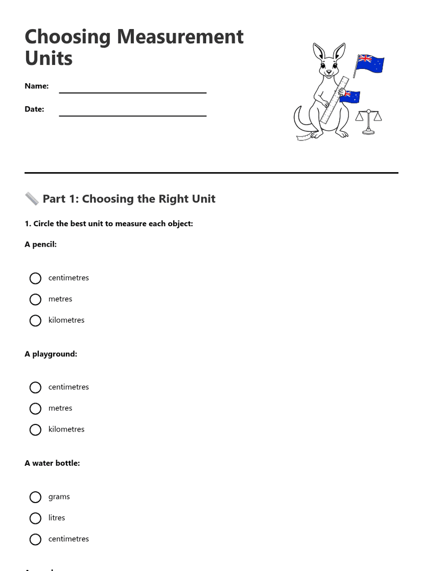 Choosing Measurement Units