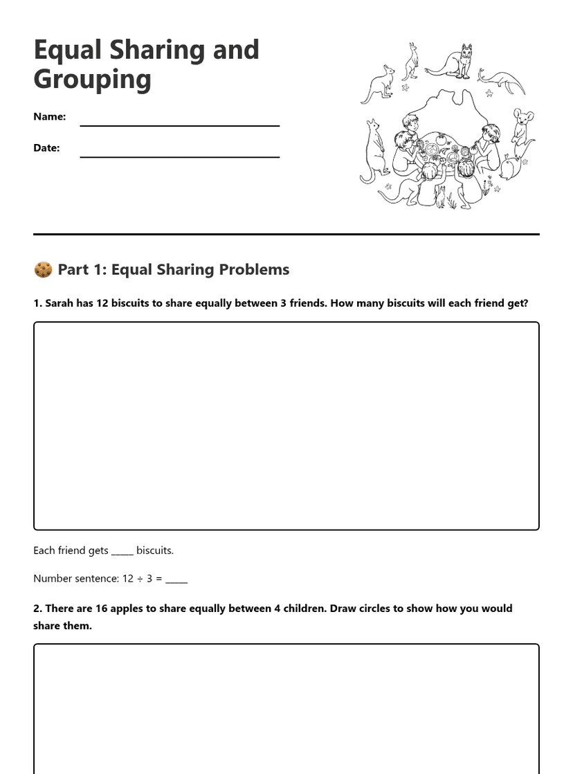 Equal Sharing and Grouping