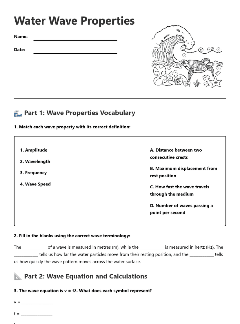 Water Wave Properties