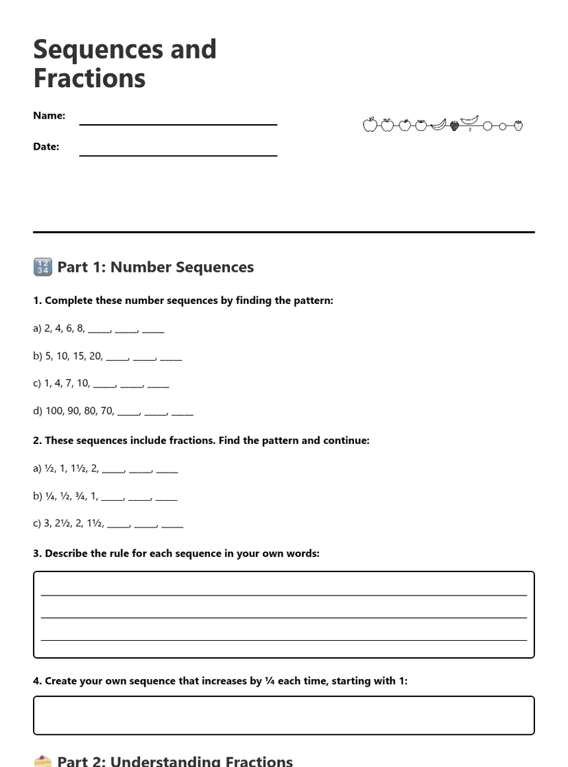 Sequences and Fractions