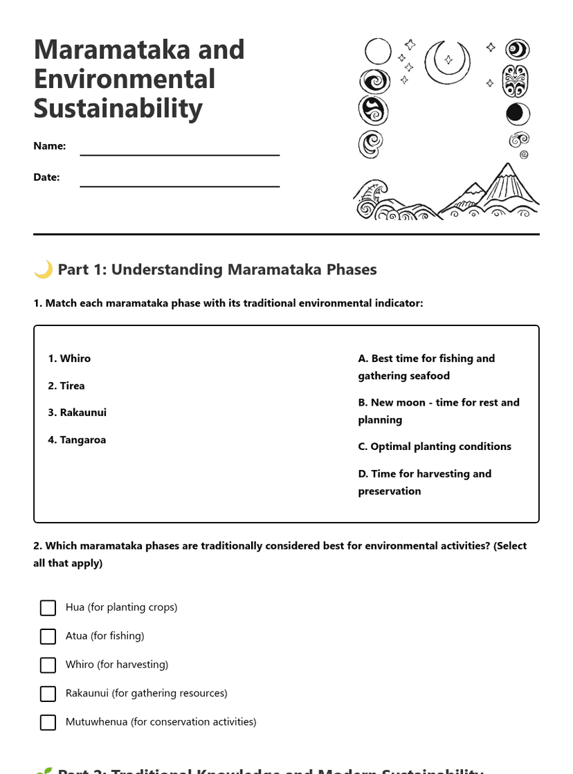 Maramataka and Environmental Sustainability