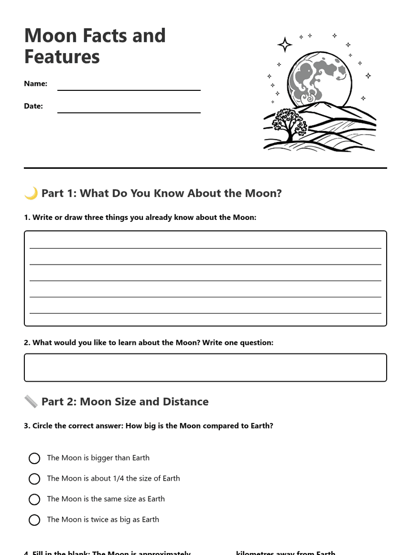Moon Facts and Features