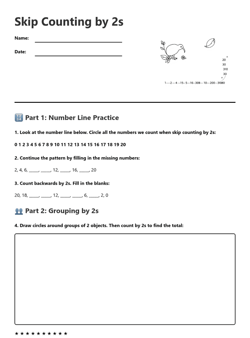 Skip Counting by 2s