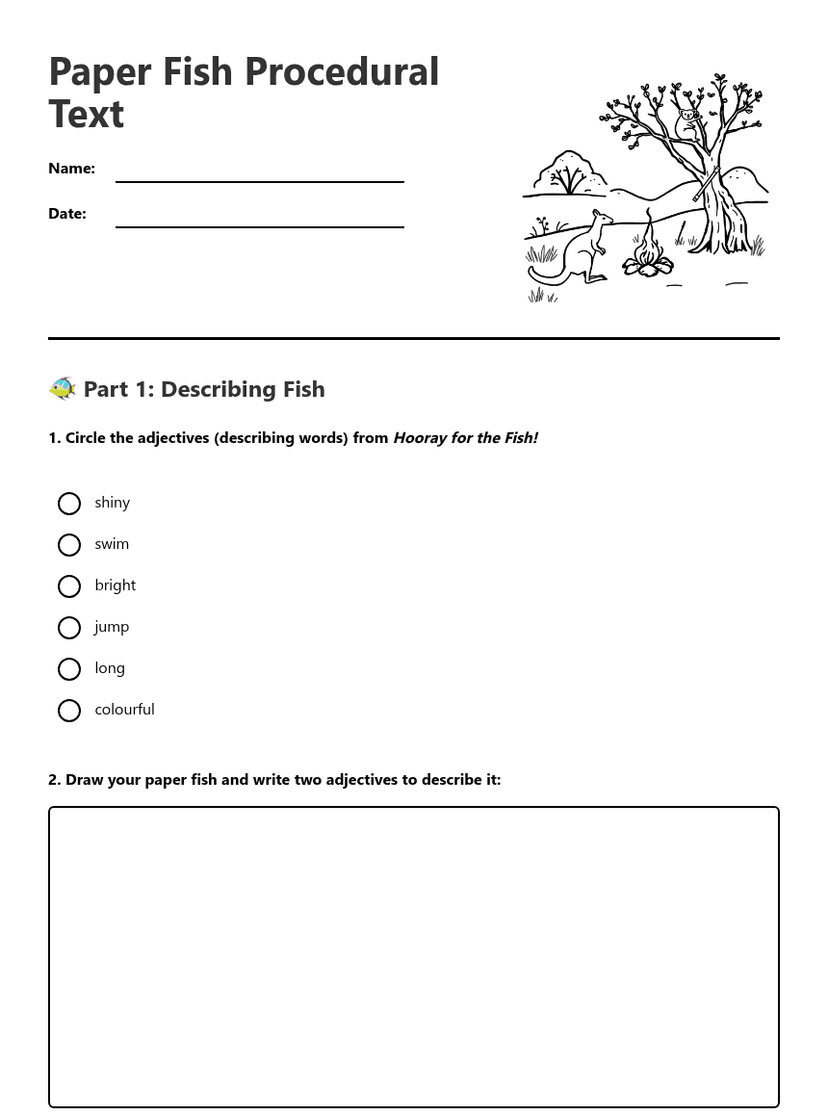 Paper Fish Procedural Text