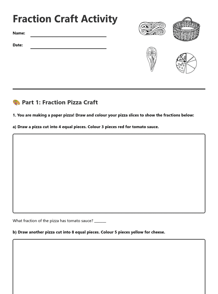 Fraction Craft Activity