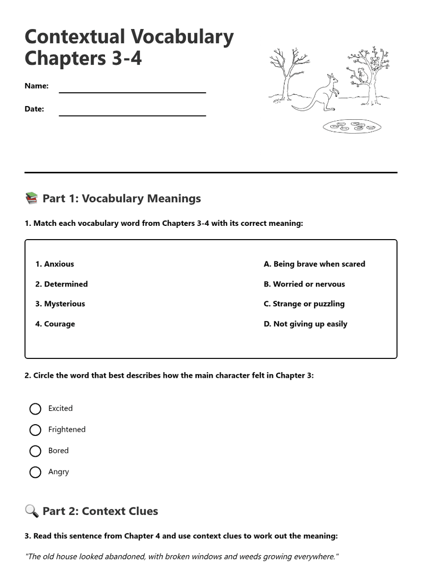 Contextual Vocabulary Chapters 3-4