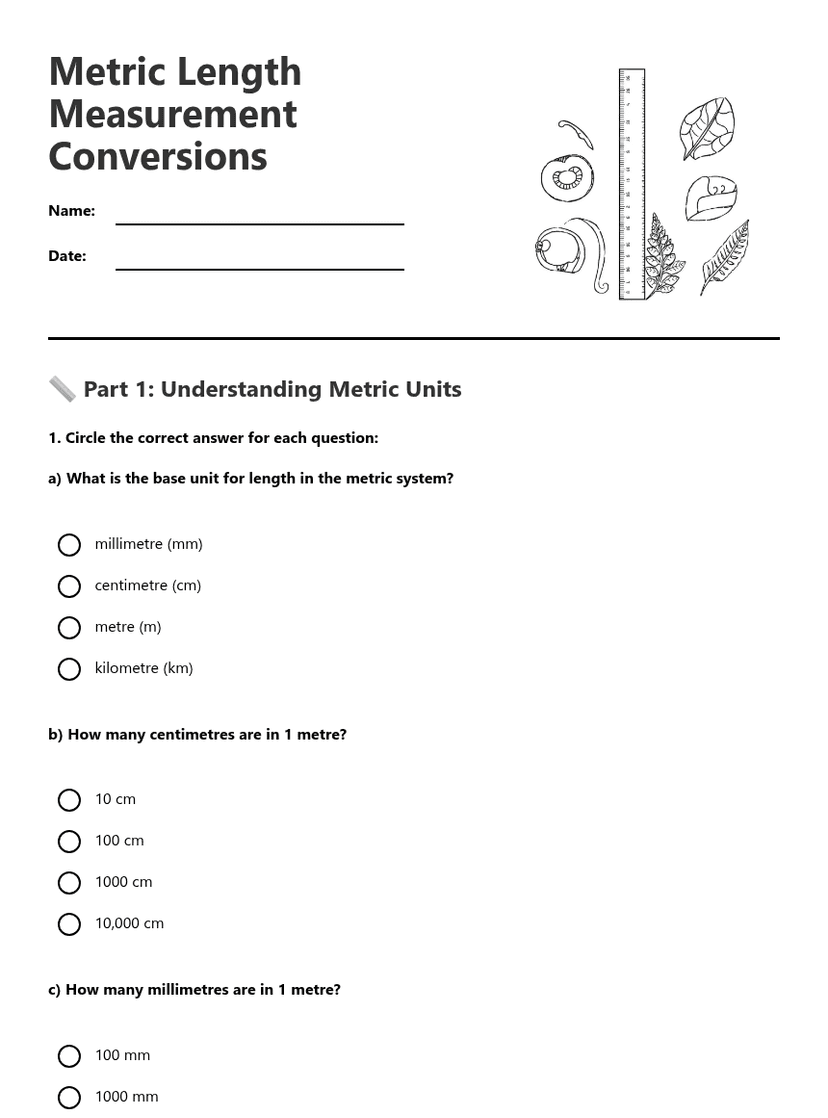 Metric Length Measurement Conversions