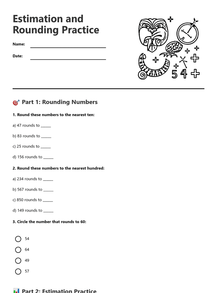 Estimation and Rounding Practice
