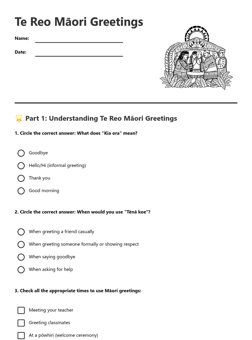Te Reo Māori Greetings