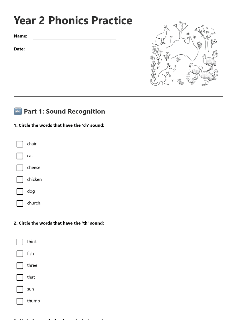 Year 2 Phonics Practice