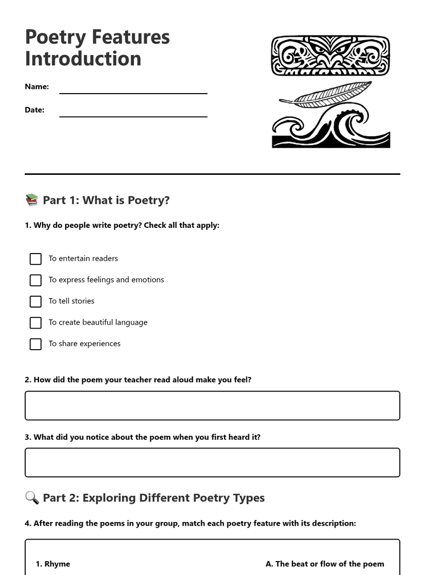 Poetry Features Introduction