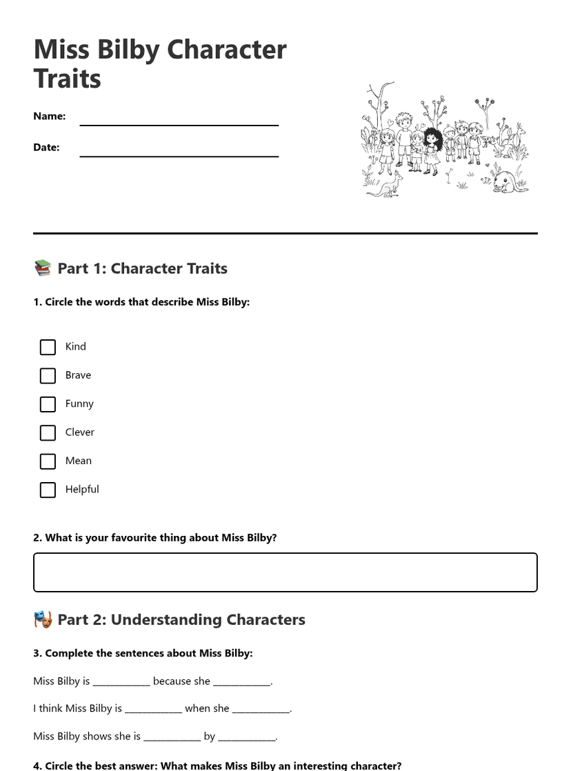 Miss Bilby Character Traits