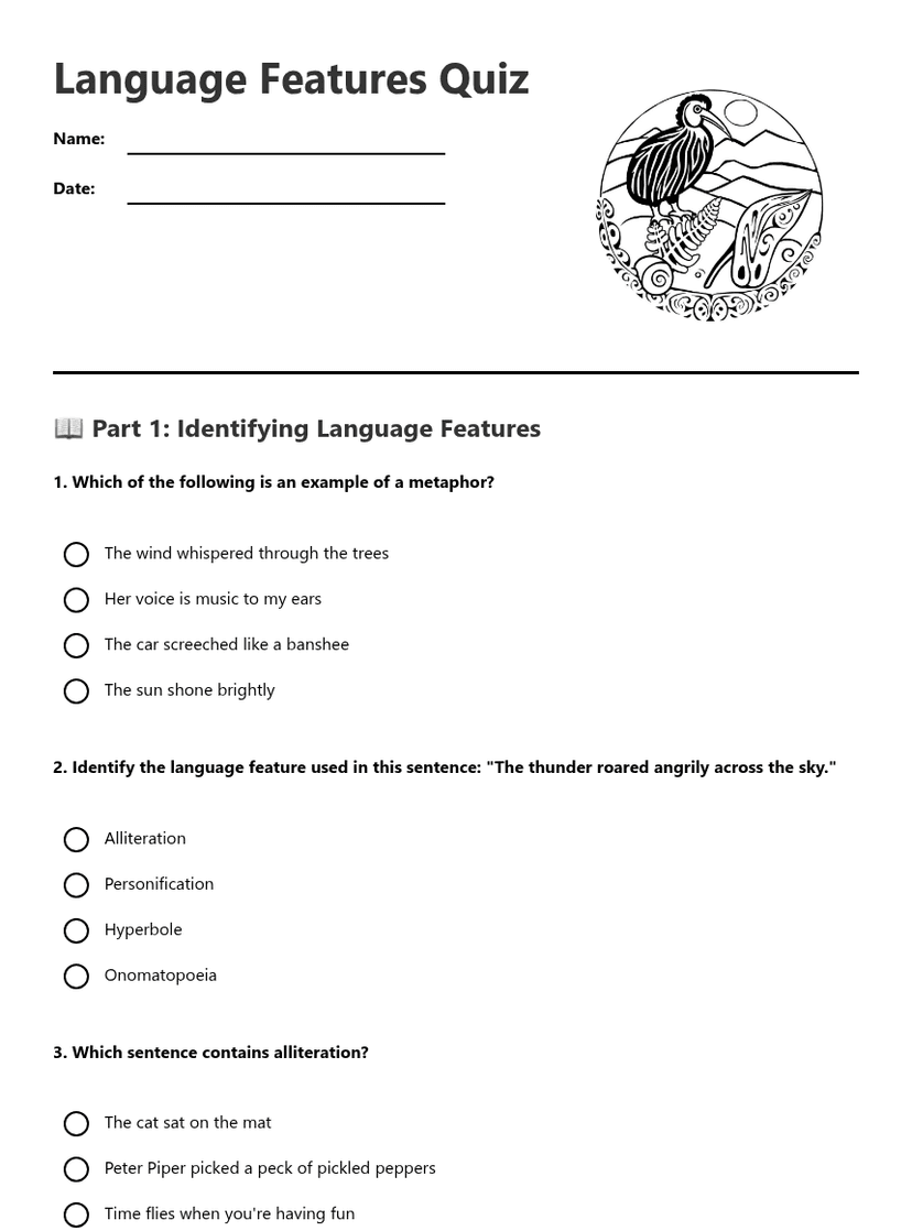 Language Features Quiz