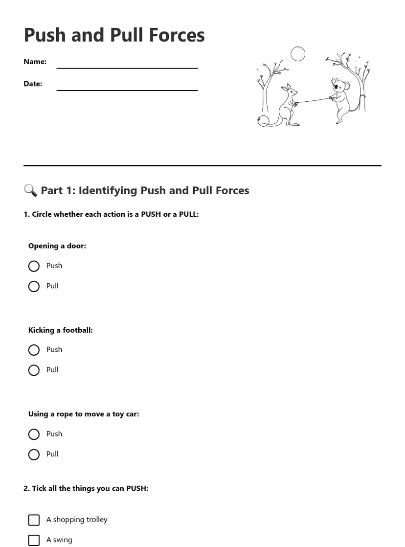 Push and Pull Forces
