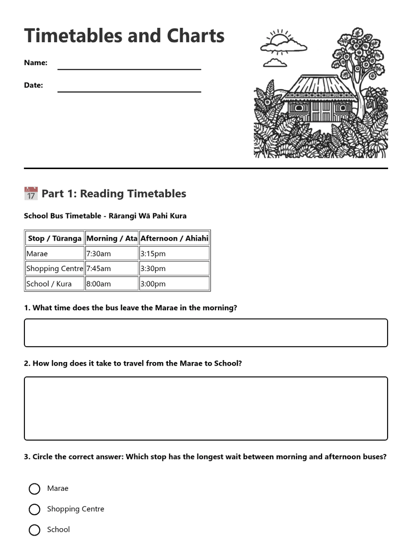 Timetables and Charts