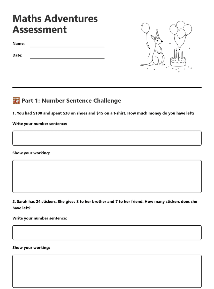 Maths Adventures Assessment