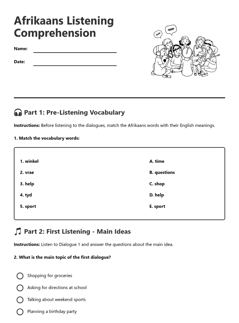 Afrikaans Listening Comprehension