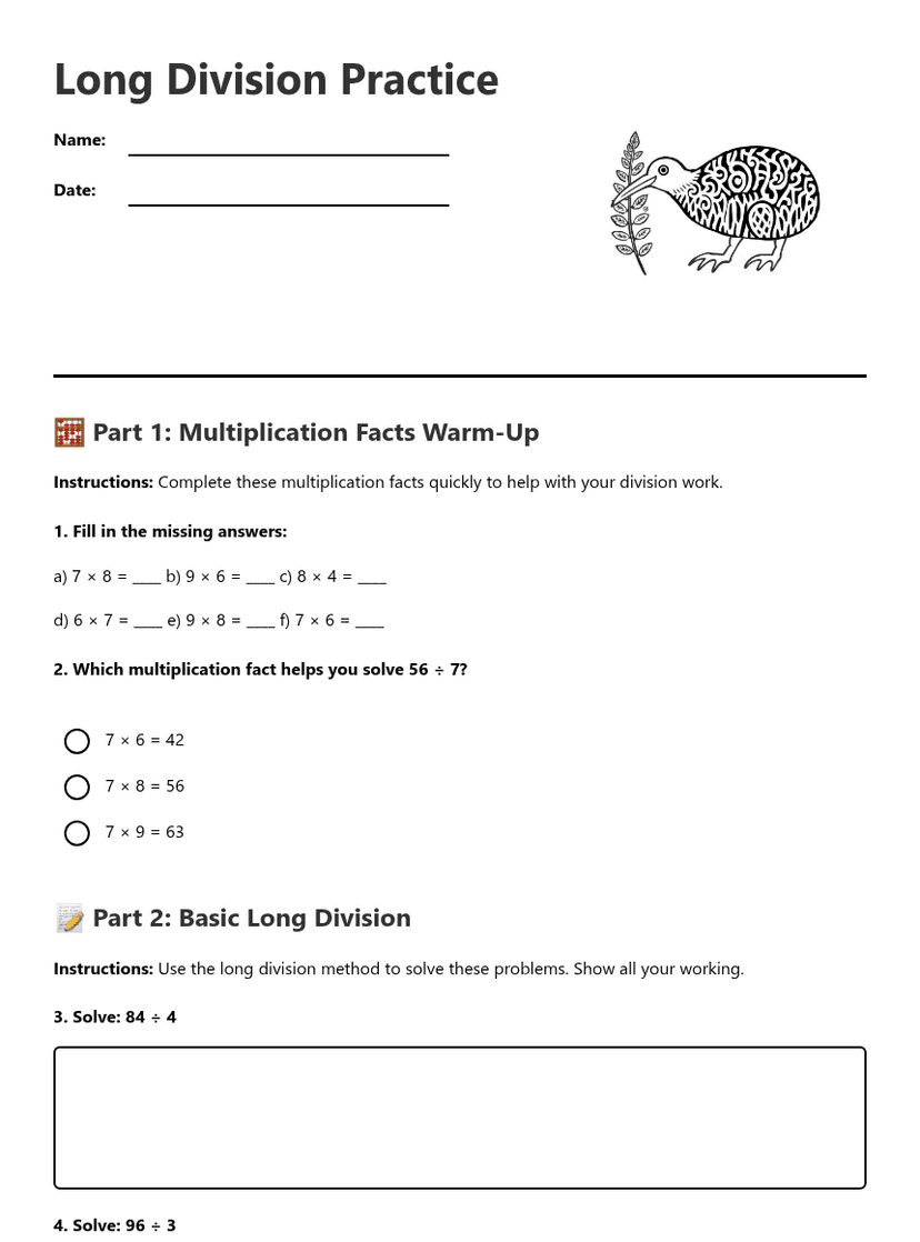 Long Division Practice
