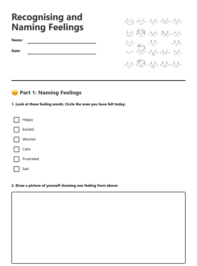 Recognising and Naming Feelings