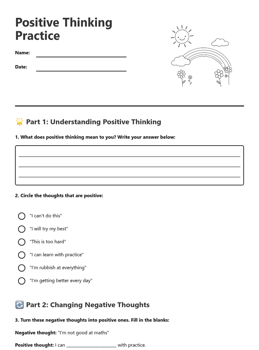 Positive Thinking Practice
