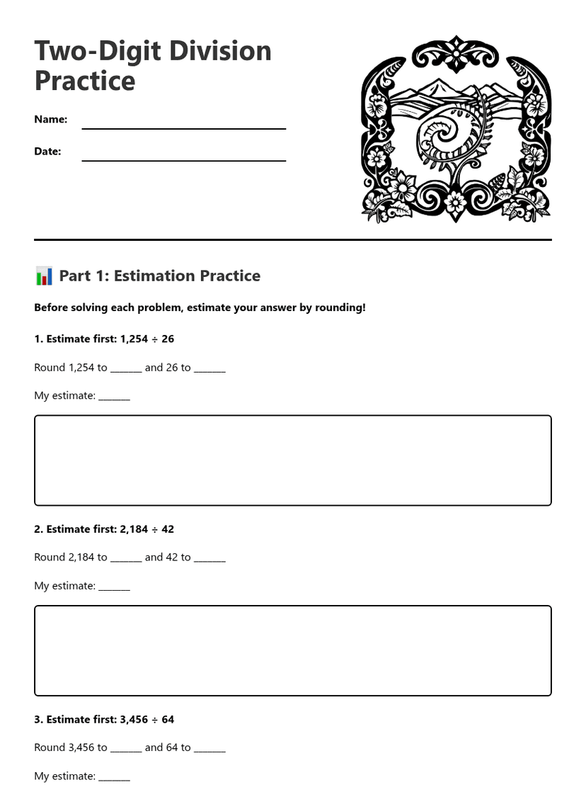 Two-Digit Division Practice