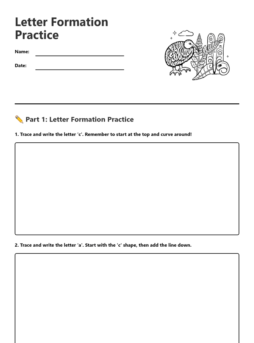 Letter Formation Practice
