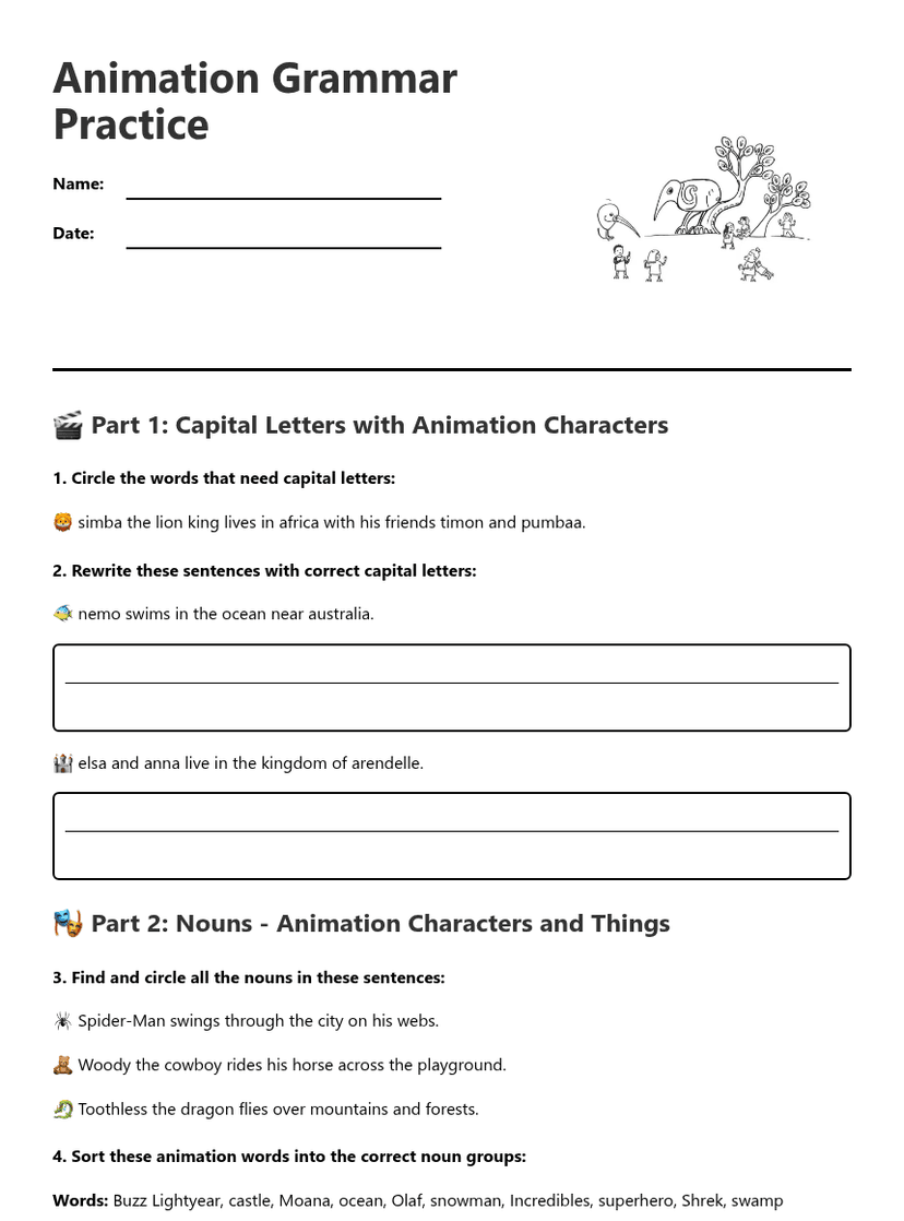 Animation Grammar Practice