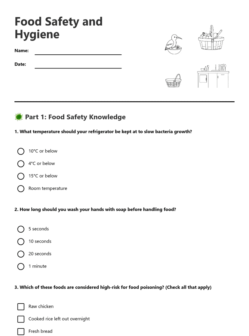 Food Safety and Hygiene