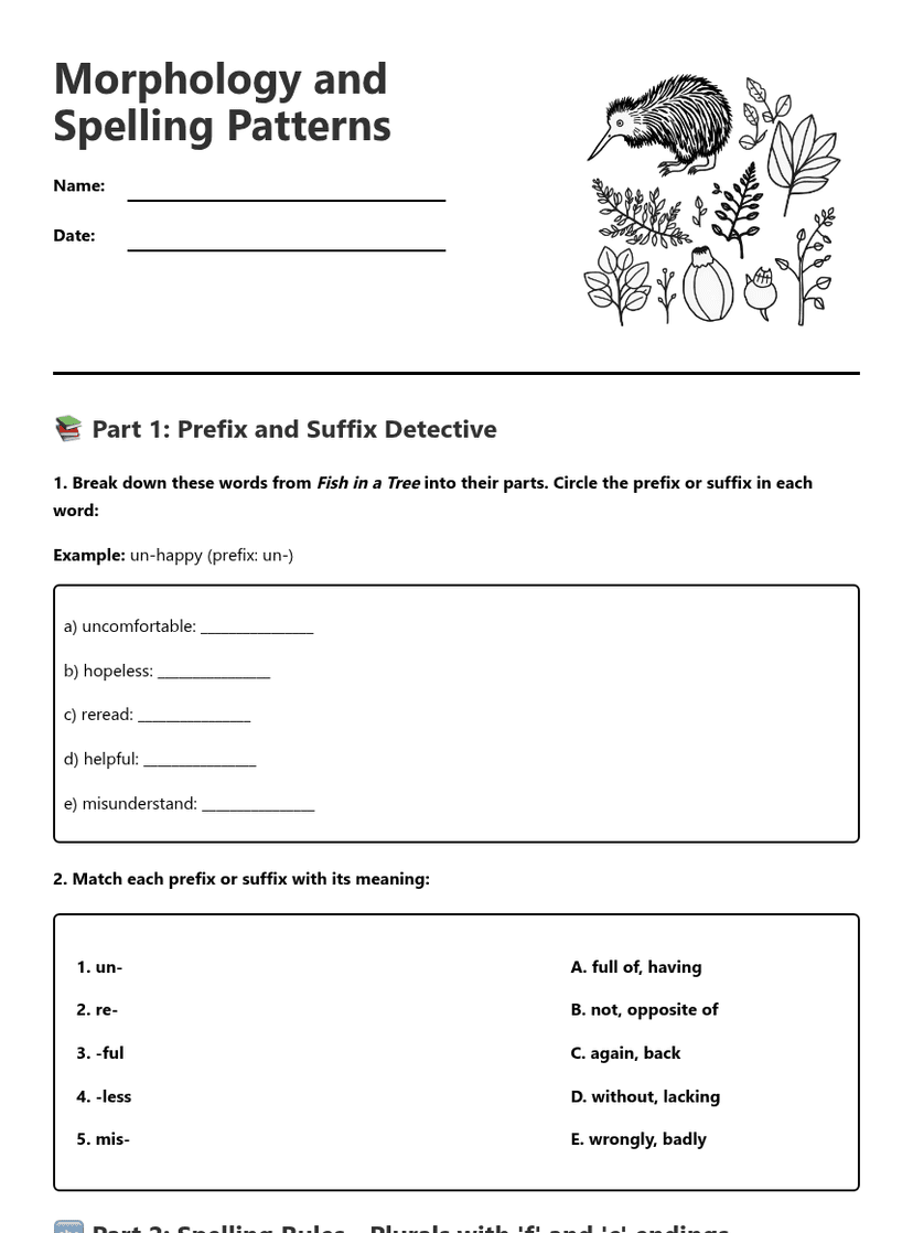 Morphology and Spelling Patterns