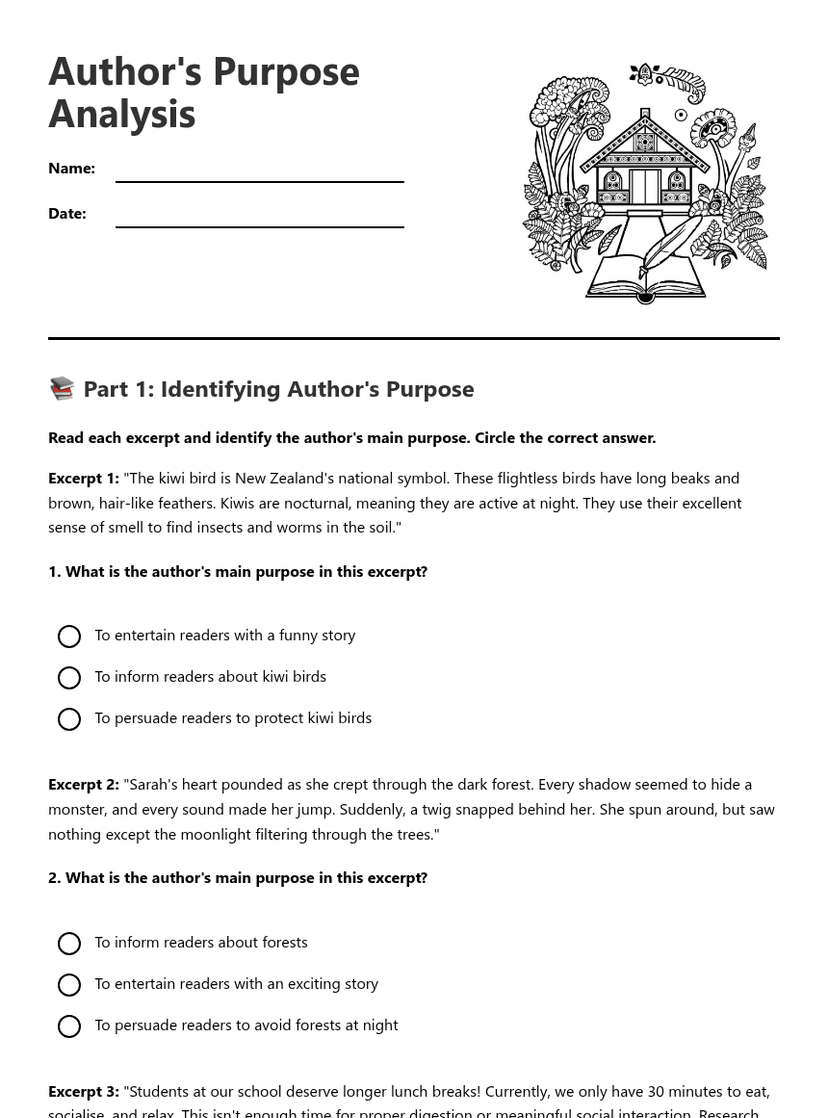 Author's Purpose Analysis