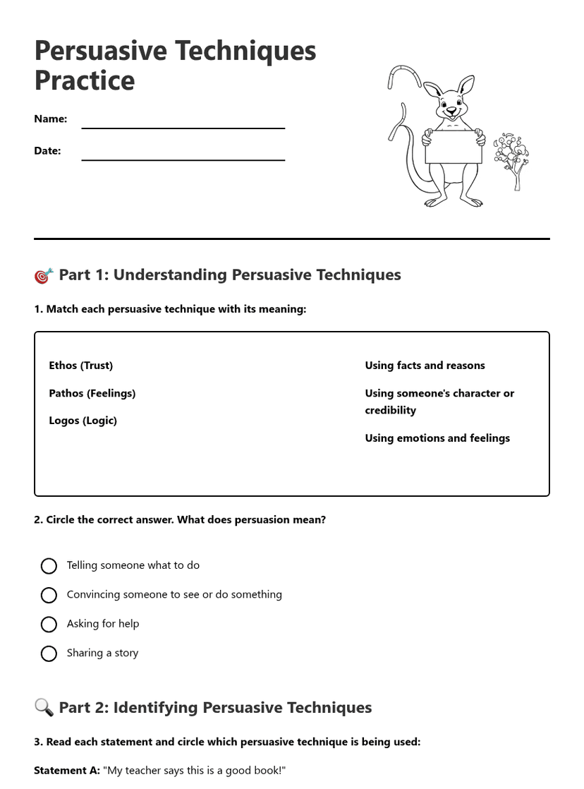 Persuasive Techniques Practice