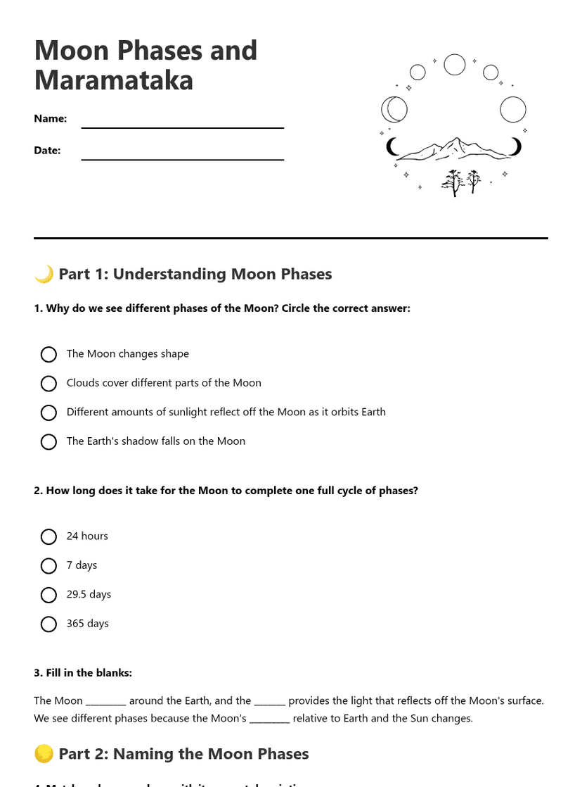 Moon Phases and Maramataka