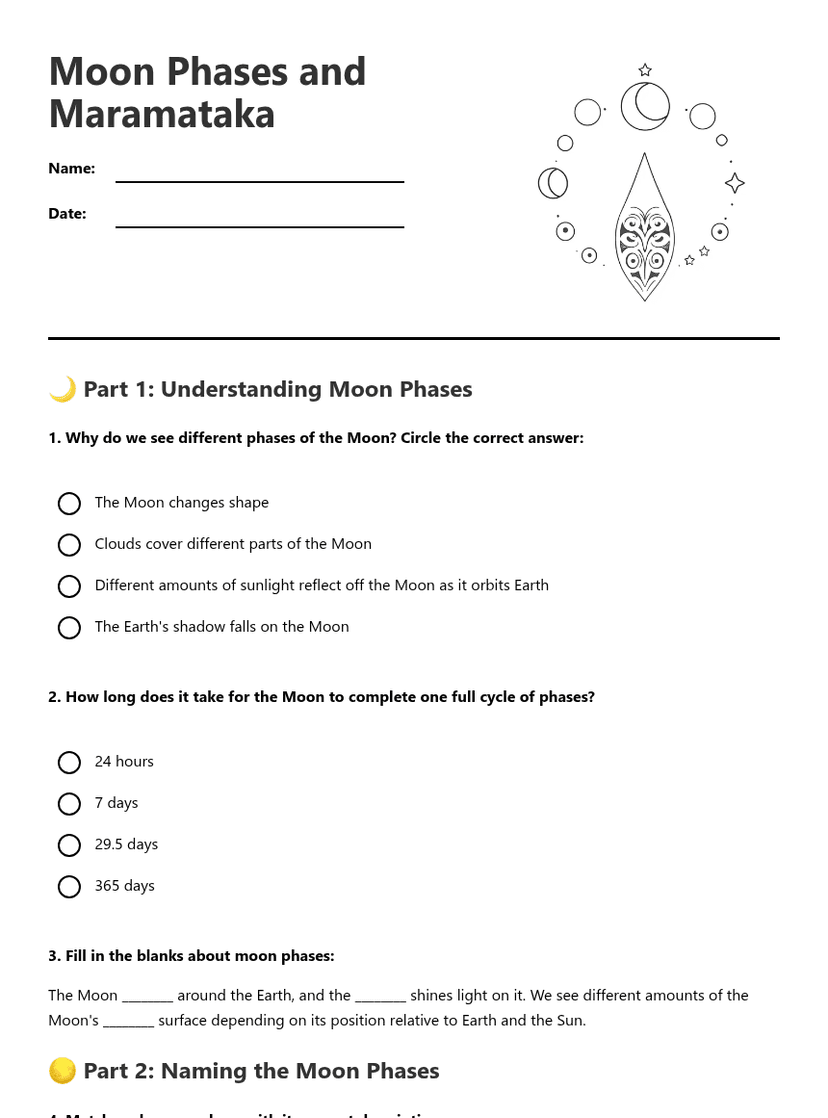 Moon Phases and Maramataka