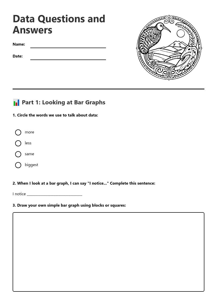 Data Questions and Answers worksheet preview