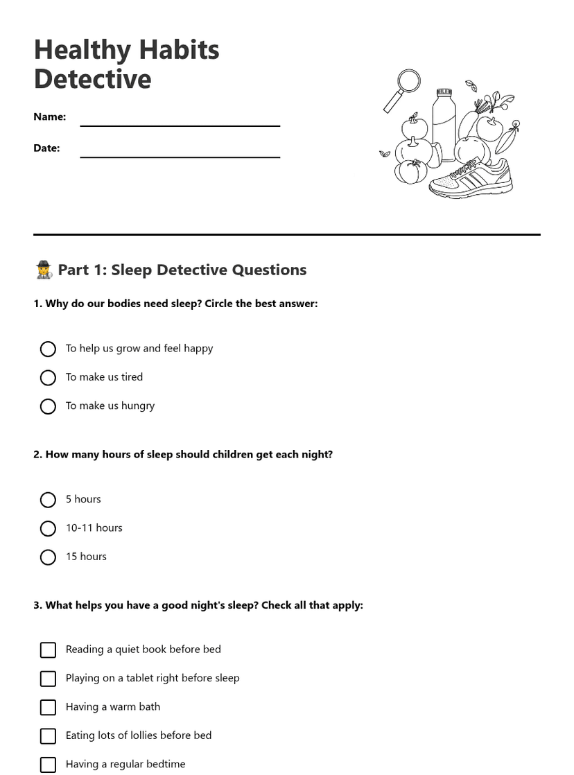 Healthy Habits Detective