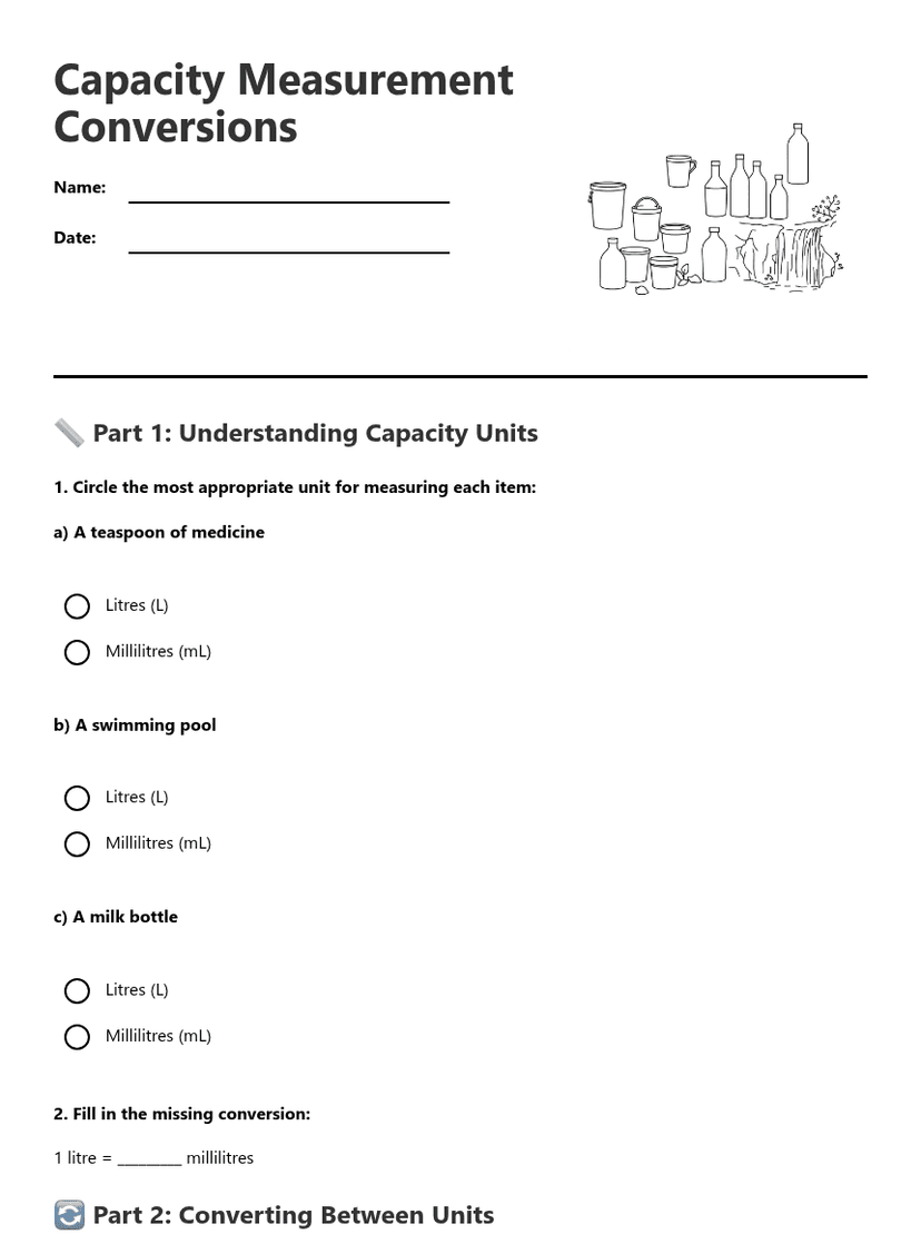 Capacity Measurement Conversions