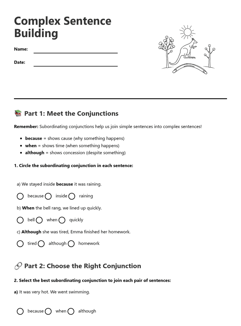 Complex Sentence Building