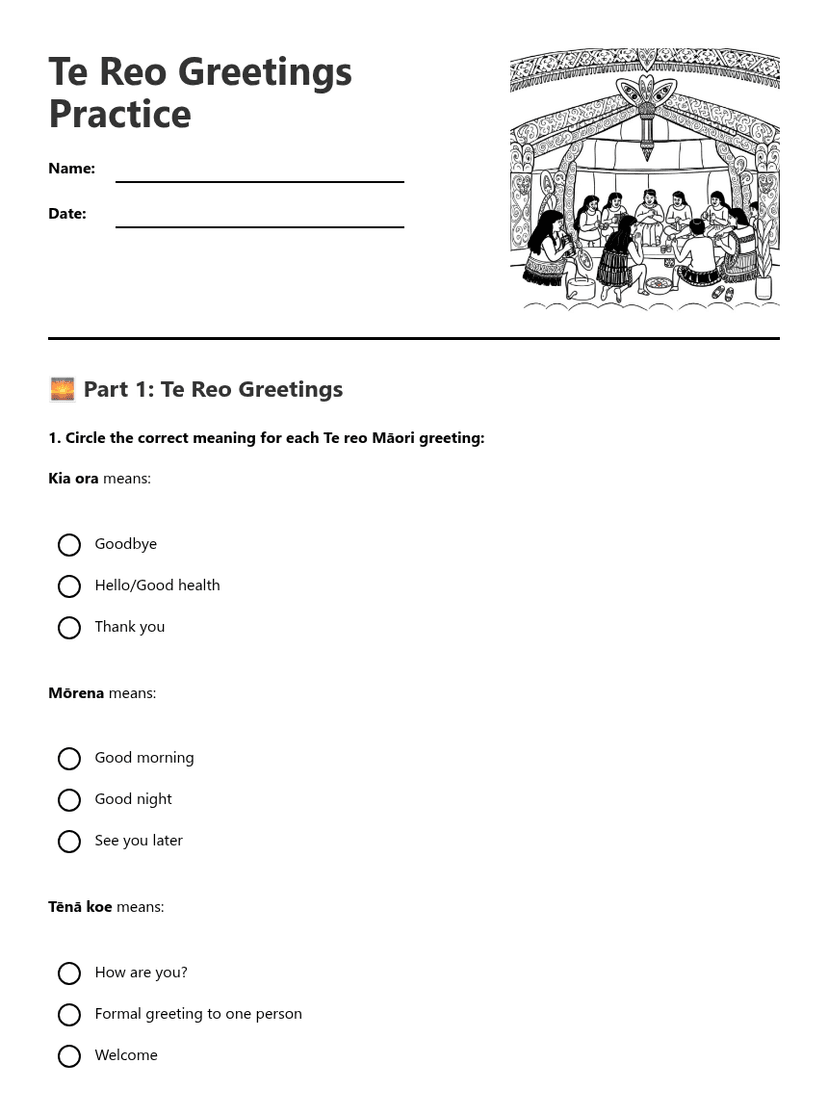 Te Reo Greetings Practice