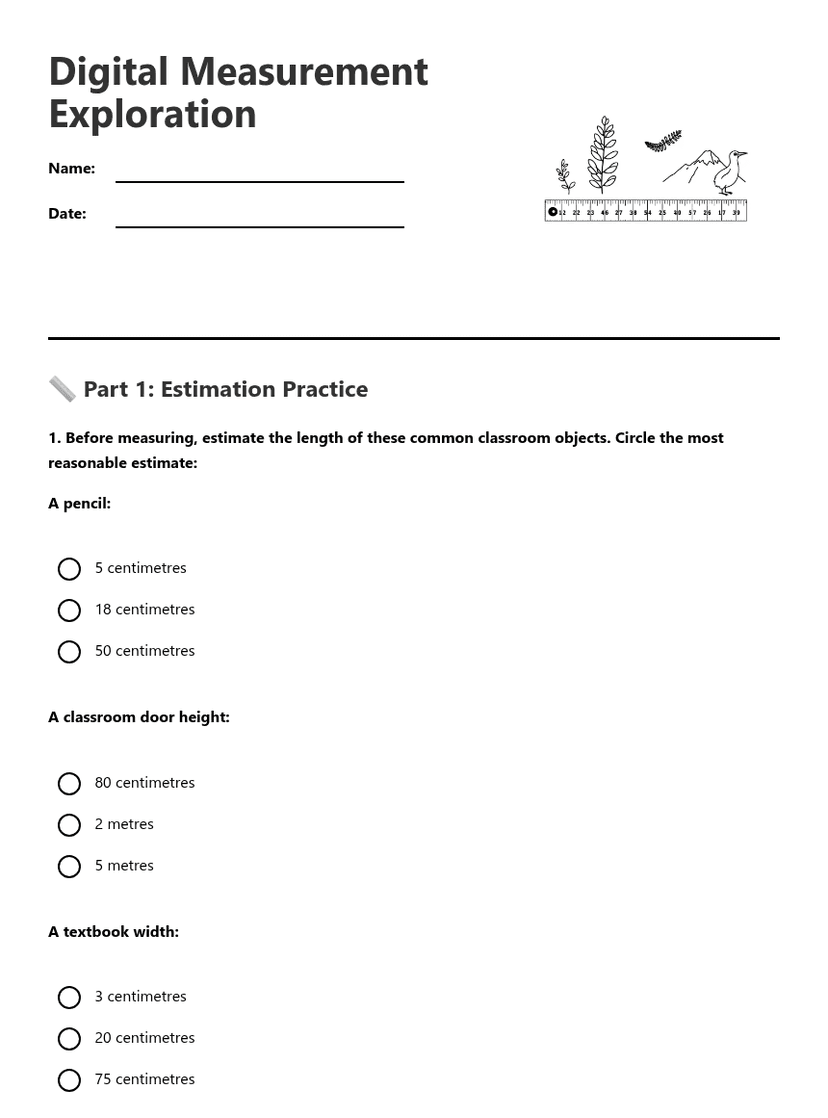 Digital Measurement Exploration