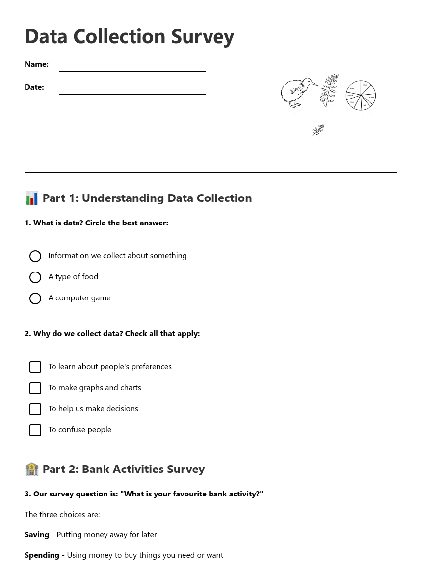 Data Collection Survey worksheet preview