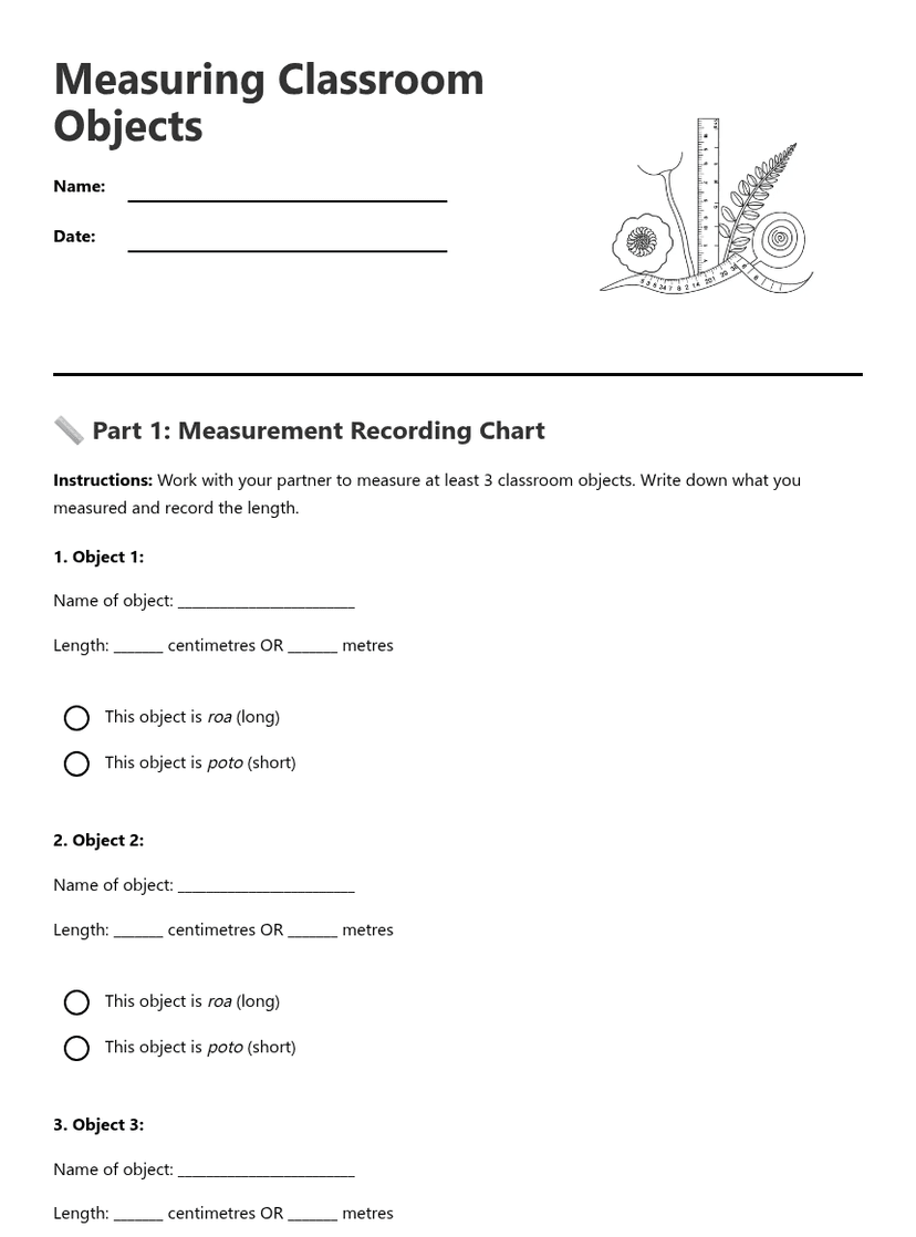 Measuring Classroom Objects