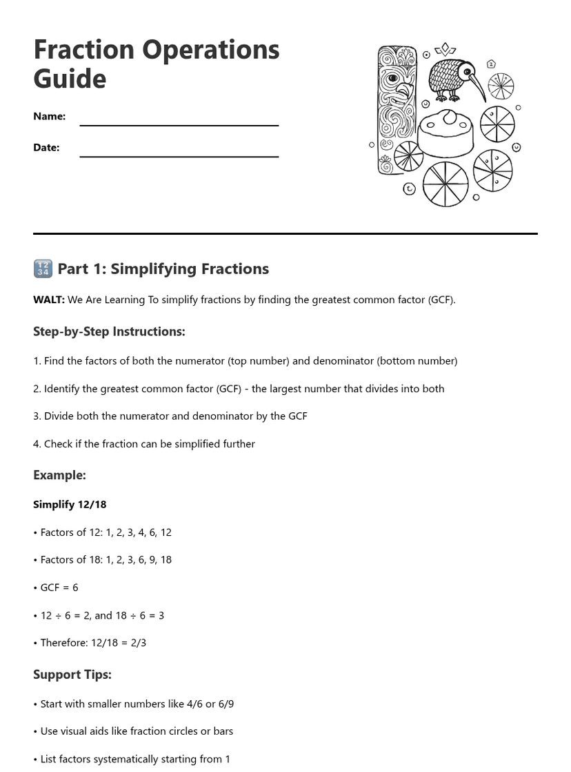 Fraction Operations Guide