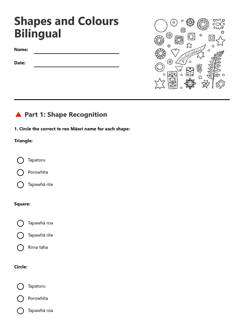 Shapes and Colours Bilingual