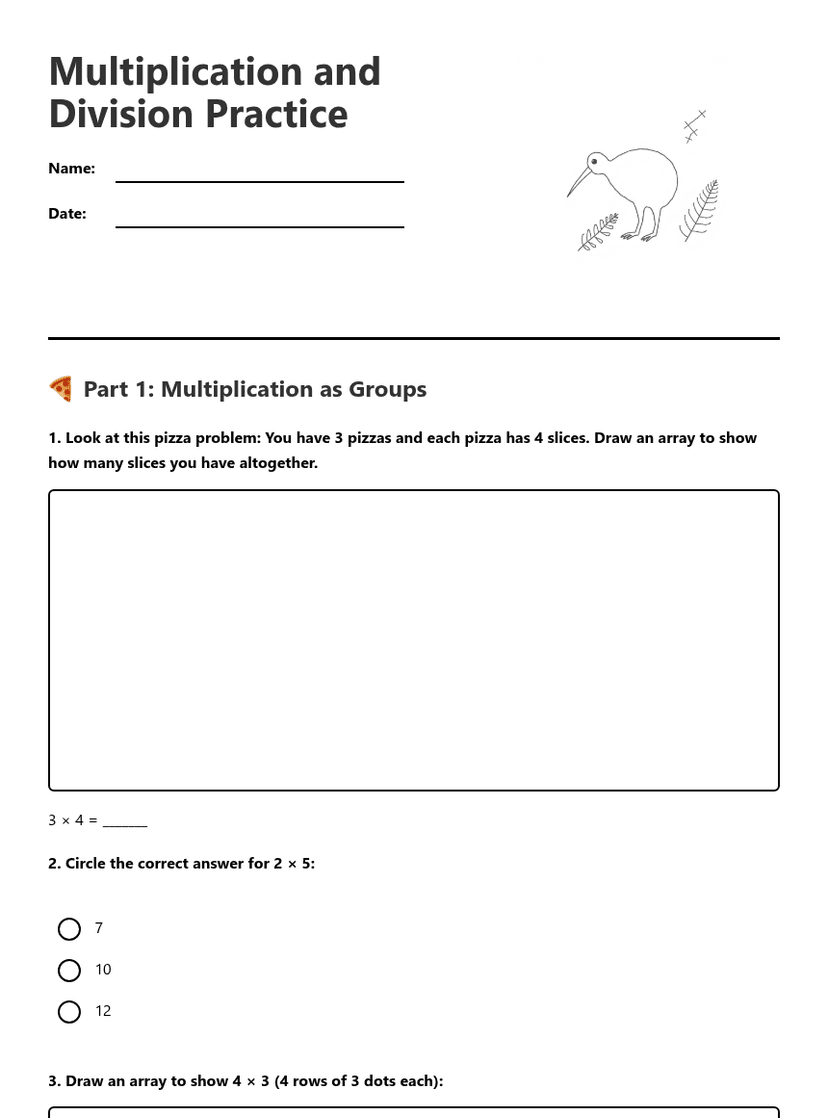 Multiplication and Division Practice