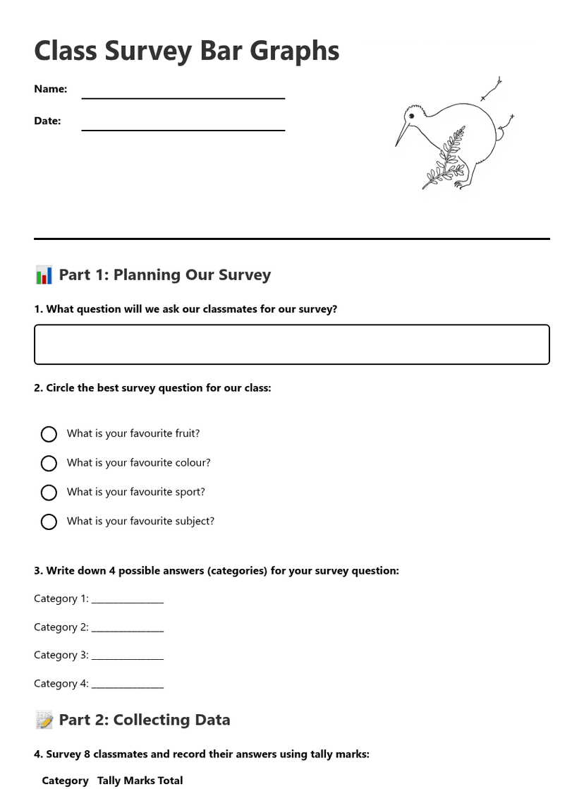 Class Survey Bar Graphs