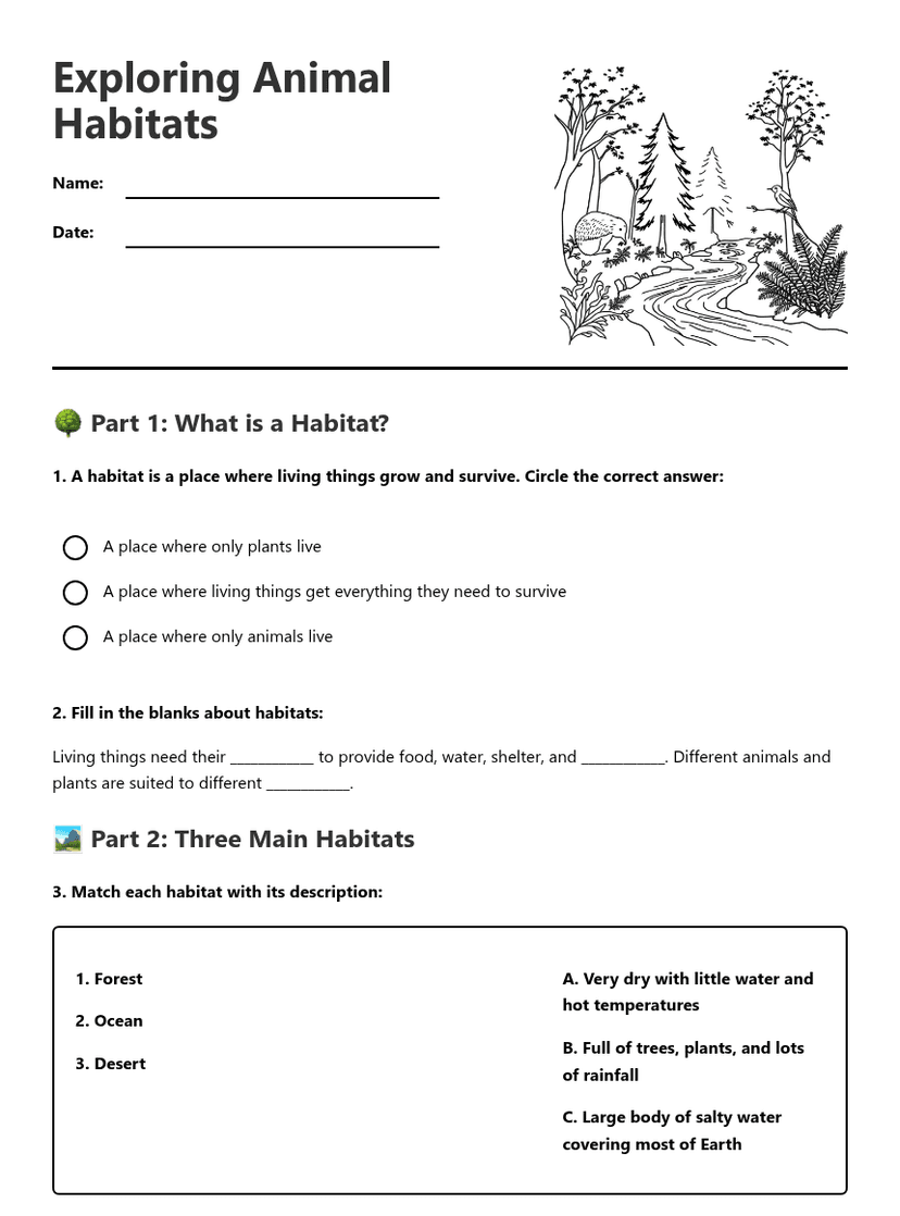 Exploring Animal Habitats