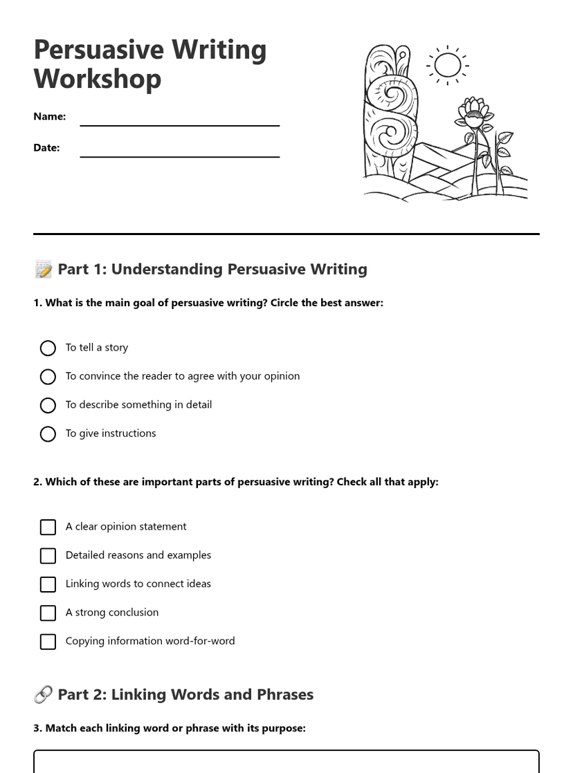 Persuasive Writing Workshop