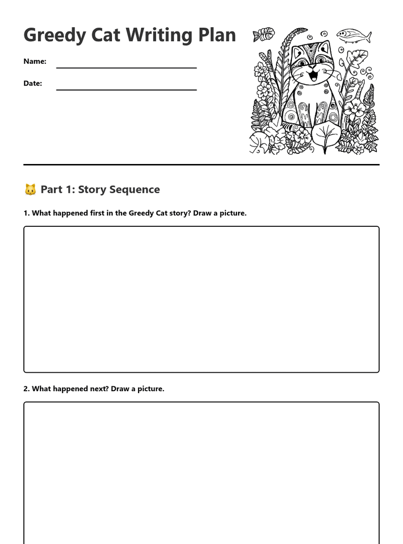 Greedy Cat Writing Plan