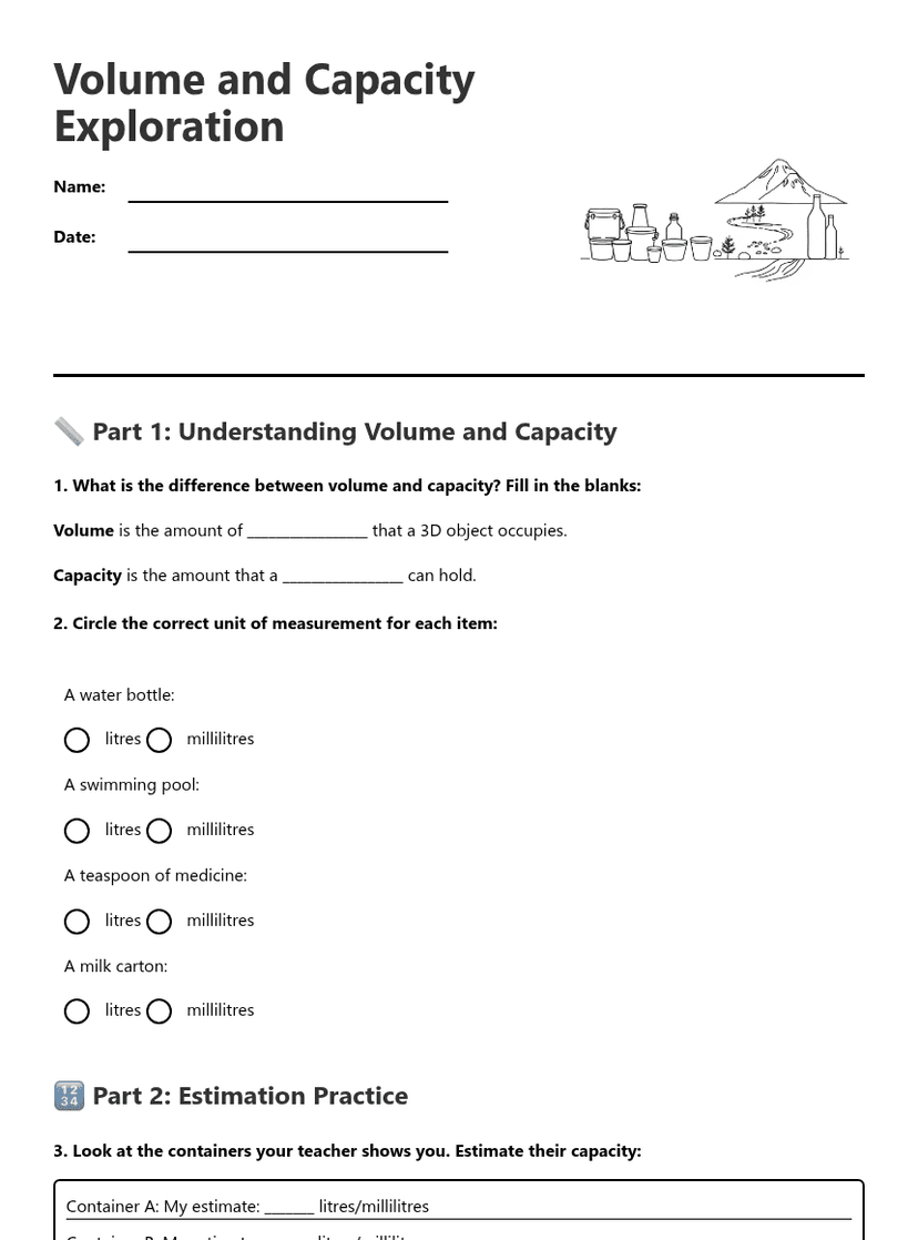 Volume and Capacity Exploration